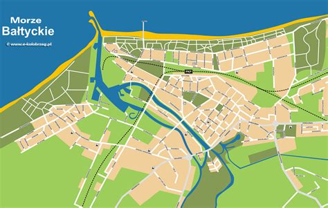 Mapa Kołobrzegu z zaznaczoną lokalizacją Karczmy Solnej