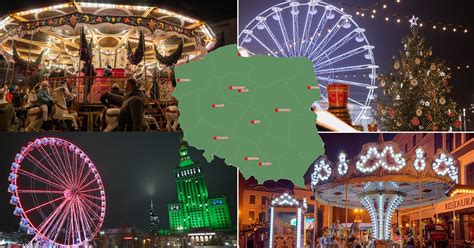 Mapa pokazująca główne lokalizacje jarmarków bożonarodzeniowych w centrum Ostrawy