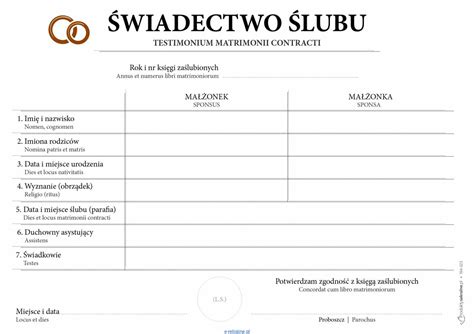 Fragment księgi parafialnej z wpisami o świadkach ślubu.