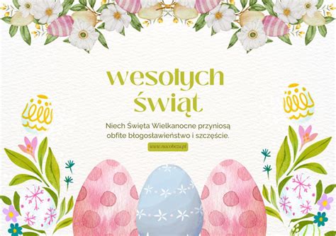 Przykład kreatywnego szablonu kartki wielkanocnej z możliwością dodania własnego zdjęcia.