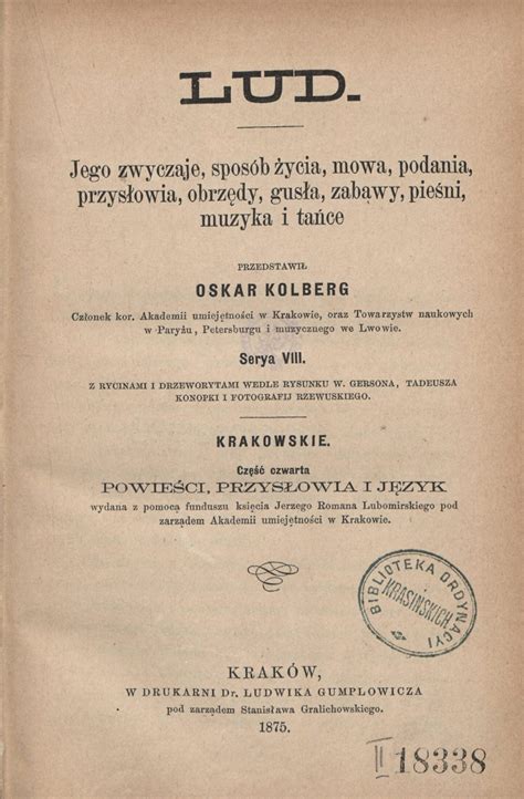 Portret Oskara Kolberga lub zdjęcie jego zbiorów etnograficznych.