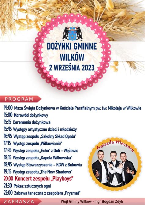Plakat promujący dożynki w Leśniowie Wielkim