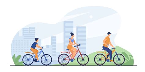 Ilustracja przedstawiająca rowery w ruchu miejskim