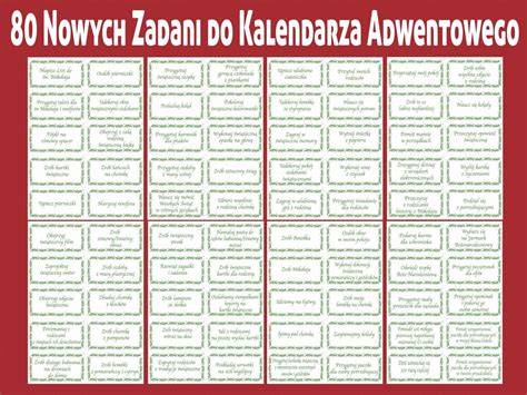 przykład własnoręcznie wykonanego kalendarza adwentowego z napisami