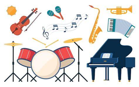 Instrumenty muzyczne: saksofon i akordeon