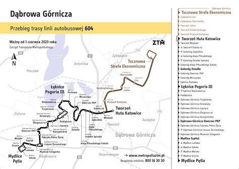 Schematyczny plan trasy autobusowej łączącej miejscowości Cyców, Garbatówka i Łęczna.