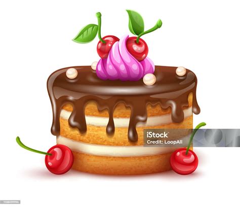 Ilustracja przedstawiająca tort urodzinowy z postaciami z Epoki Lodowcowej, np. Mamuta Maniek, leniwca Sida, tygrysa szablozębnego Diego