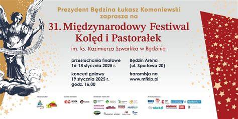 Plakat informujący o Gali Finałowej Festiwalu Kolęd i Pastorałek