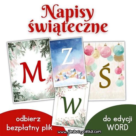 Ilustracja przedstawiająca różne rodzaje świątecznych girland i napisów do druku.
