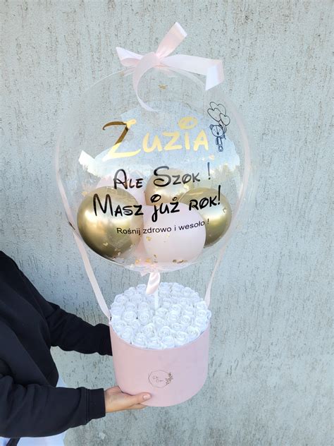 balon kula z personalizowanym napisem na roczek