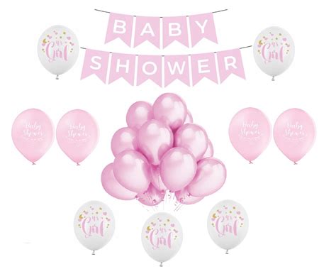 balony z motywem baby shower