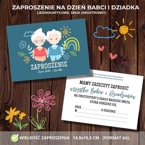 Przykładowa wizualizacja wydruku próbnego zaproszenia z zaznaczonymi elementami do sprawdzenia