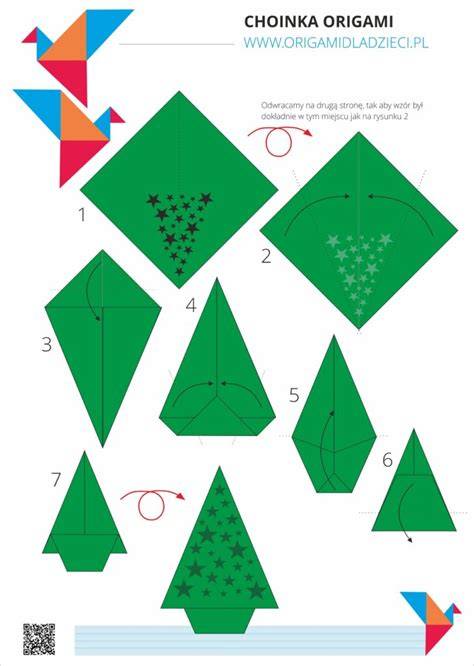 Instrukcja składania choinki origami