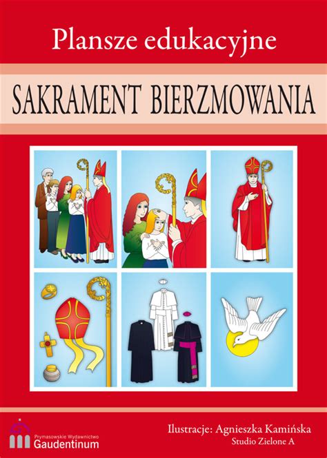 Ilustracja symbolizująca sakrament bierzmowania, np. gołębica zstępująca z nieba lub ręce biskupa namaszczające czoło kandydata