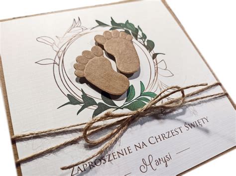 Urocze zaproszenia na chrzciny wykonane własnoręcznie