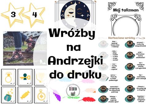 Przykładowa karta pracy z wykreślanką andrzejkową.