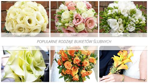 Galeria zdjęć z różnymi przykładami bukietów ślubnych z róż