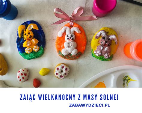 Figurki wielkanocne z masy solnej malowane farbami
