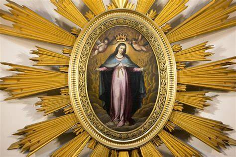 Ilustracja przedstawiająca symboliczny obraz łaski Bożej jako światła przenikającego ciemność
