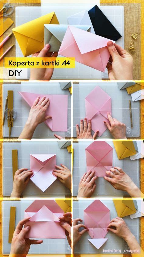 Składanie kartki A4 w celu uzyskania kwadratu i odcinanie prostokątnego paska.