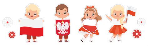 Dzieci malują polskie flagi na kartkach papieru.