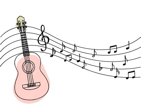Ilustracja przedstawiająca starą gitarę