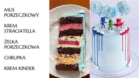 Zdjęcie przedstawiające warstwy tortu podczas składania.