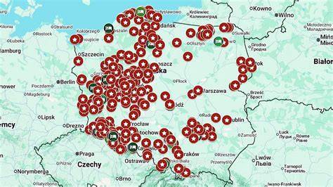Mapa z zaznaczoną lokalizacją restauracji Dworek w Łodzi