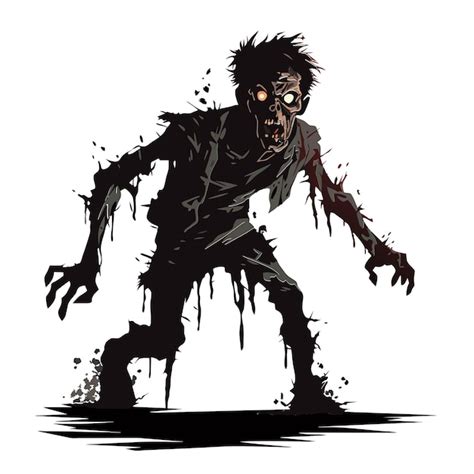Ilustracja przedstawiająca grupę zombie, z widocznymi ranami i gnijącym ciałem.