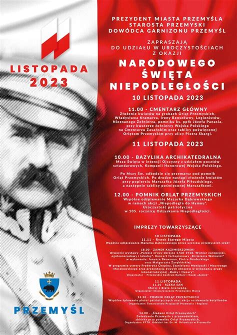 Plakat z programem obchodów Święta Niepodległości w Sopocie