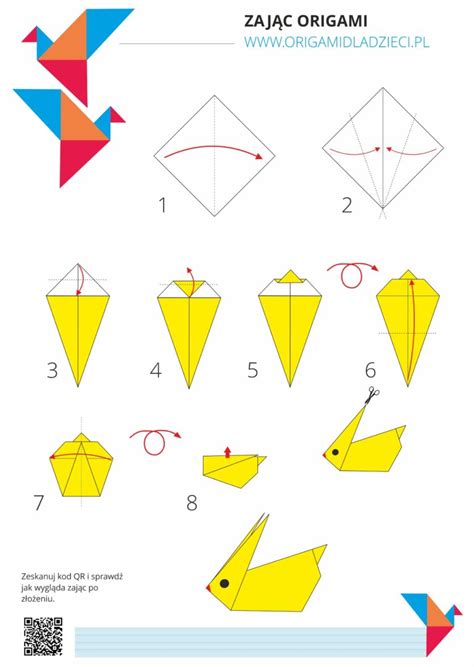 Instrukcja składania zająca origami