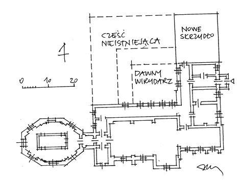 schematyczny plan kościoła parafialnego w Zdunach