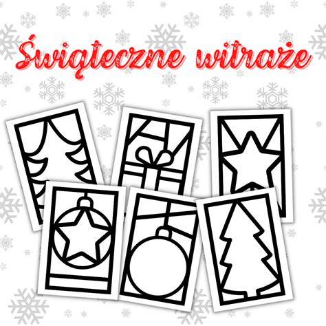 Zdjęcie przedstawiające świąteczne witraże wykonane przez uczniów.