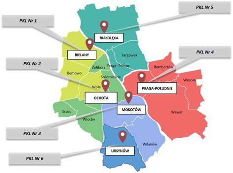 Mapa Gostynia z zaznaczonymi dzielnicami i parafiami