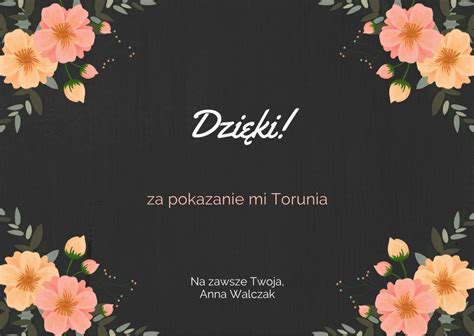 Przykłady różnorodnych szablonów kartek z podziękowaniami z platformy Canva