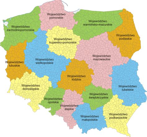 mapa Polski z zaznaczonymi diecezjami, które udzieliły dyspensy