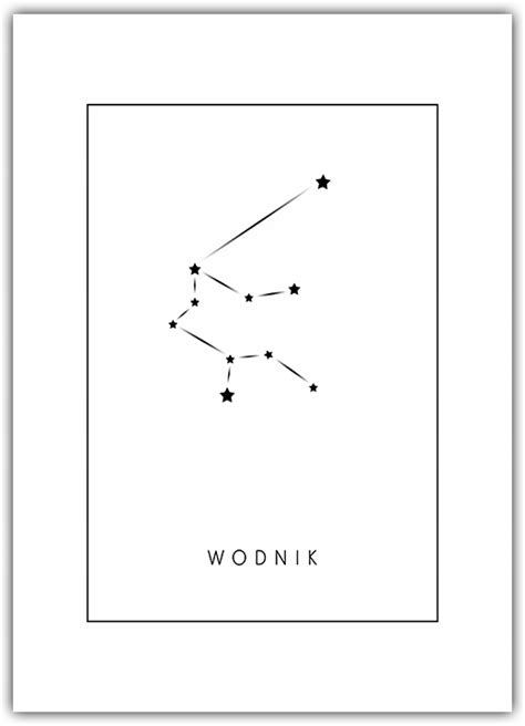 Grafika przedstawiająca znaki zodiaku Byk i Wodnik z symbolami miłości i gwiazd