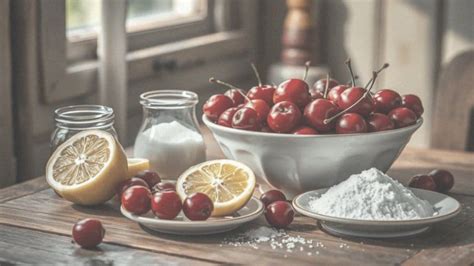 schemat przygotowania frużeliny wiśniowej