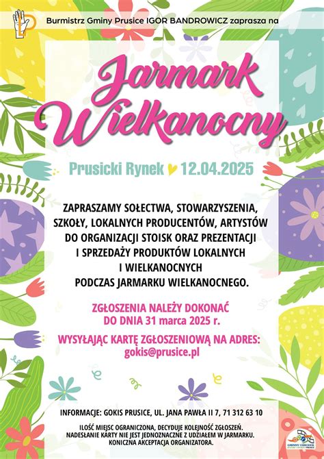 zdjęcie Rynku w Prusicach udekorowanego na Wielkanoc