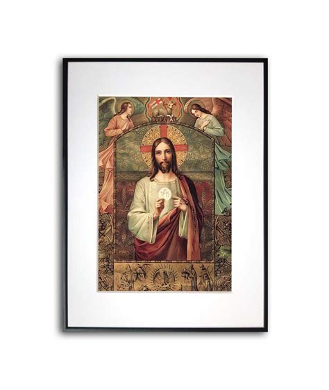 plakat religijny z motywem lilii
