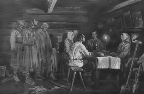 Ilustracja przedstawiająca obrzęd Dziadów