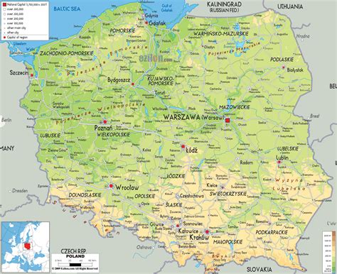 mapa Polski z zaznaczonym Podhalem i potencjalnymi lokalizacjami wesel
