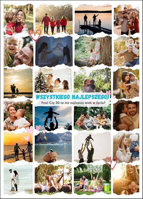Kolaż zdjęć przedstawiających różne pomysły na sesję świąteczną: las, kominek, miejska sceneria, natura