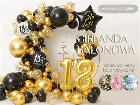 Kompozycja z olbrzymich balonów jumbo w różnych kolorach, tworząca łuk.