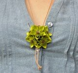 Kusudama w zieleni - wisiorek