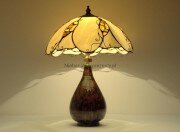 Bursztynowa Fantazja - lampa witrażowa