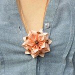 Kusudama Łosoś - wisiorek